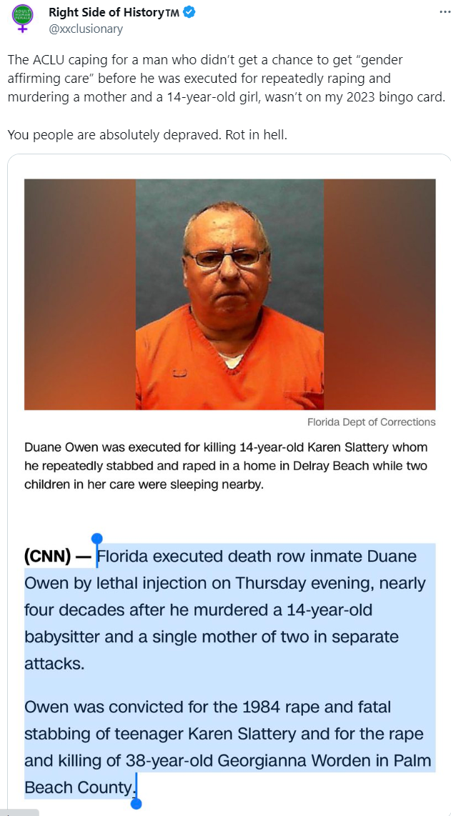 ACLU for Murderer Duane Owen 2023-06-17 3m6t5