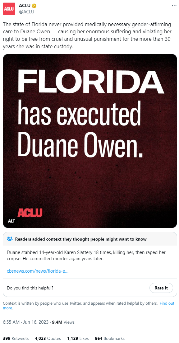 ACLU for Murderer Duane Owen 2023-06-17 sm3jN