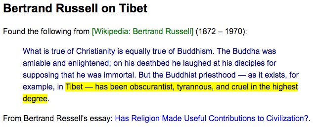 Bertrand Russell on Tibet b7rtf