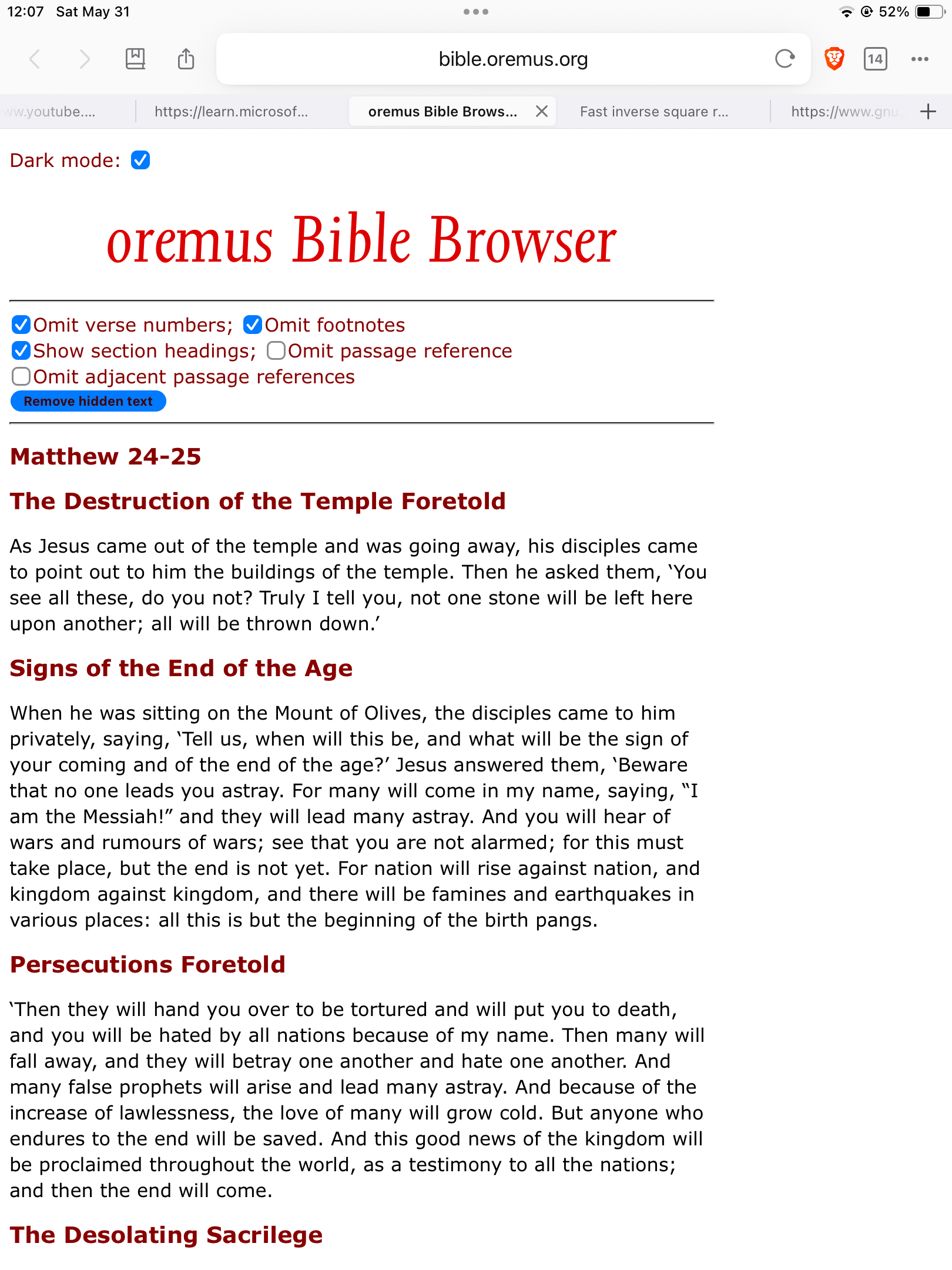 Bible Christian Israel 2025-06-03