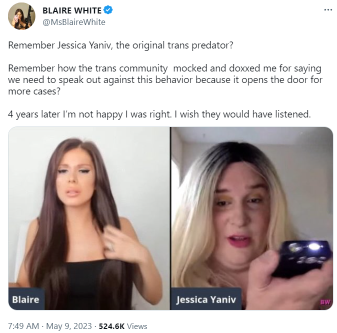 Blaire White vs Jessica Yaniv 2023-05-19