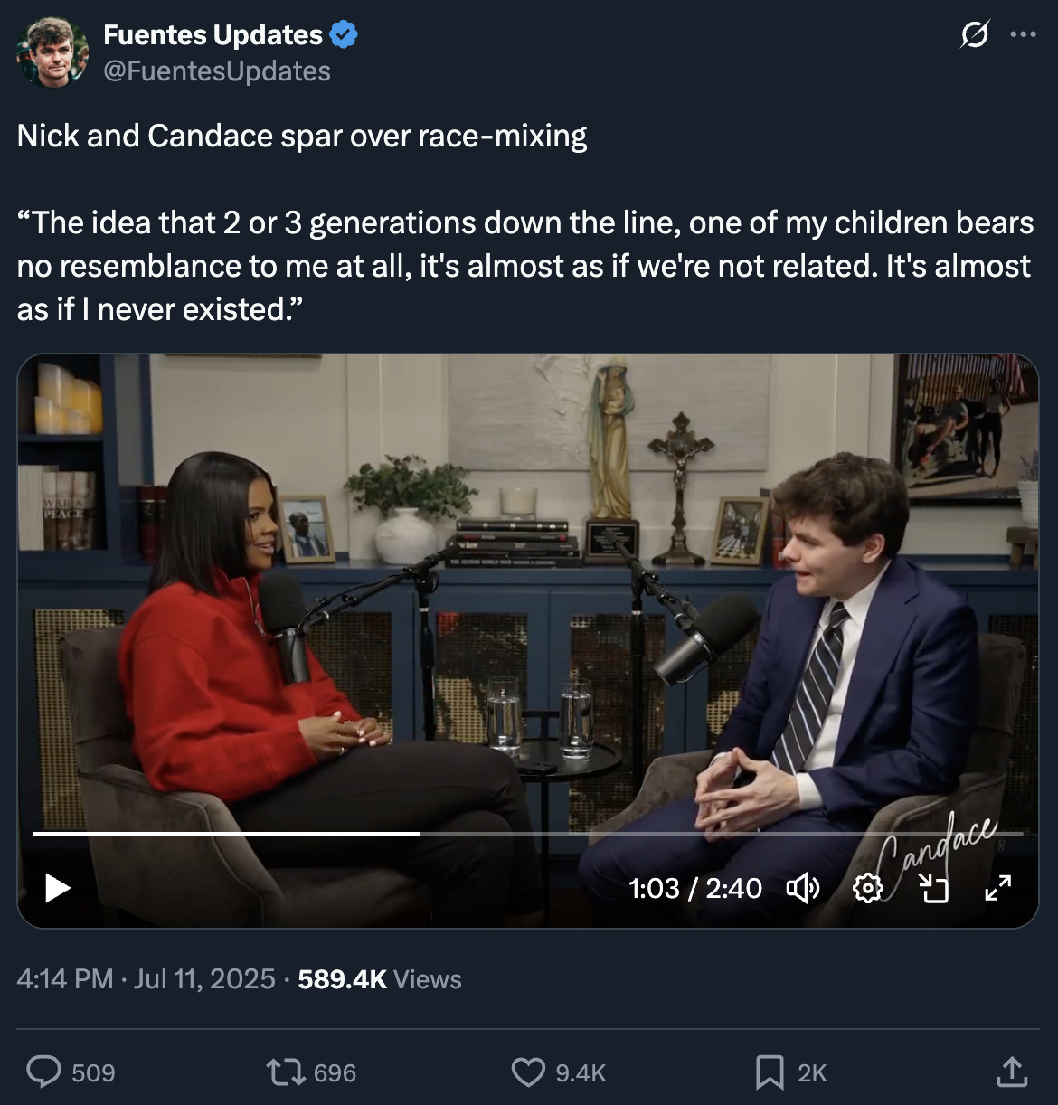 Candace Owens vs Nick Fuentes 2025-07-16