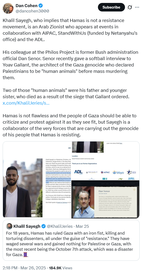 Dan Cohen on Khalil Sayegh 2025-03-26 2025-11-16 Q6SRX