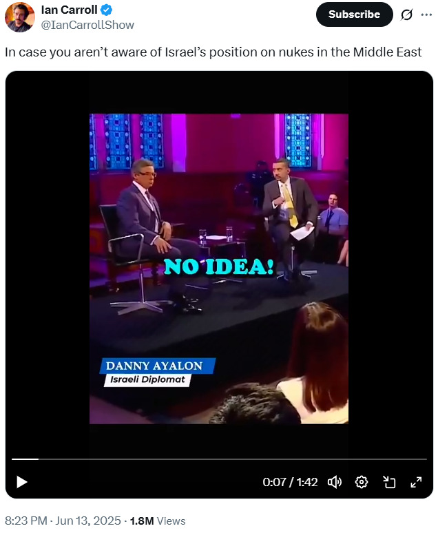 Danny Ayalon Israel on nuke 2025-06-15 1afd3