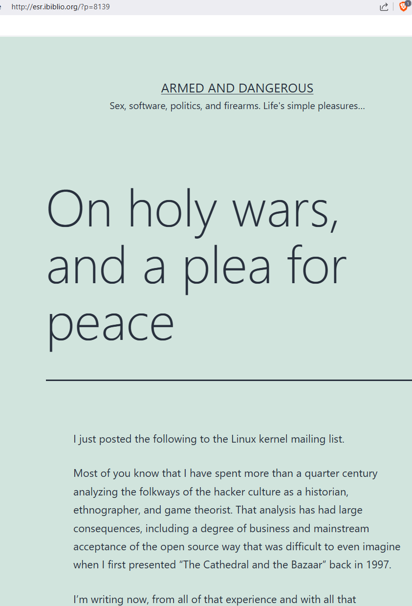 ESR On holy wars and a plea for peace 1b207