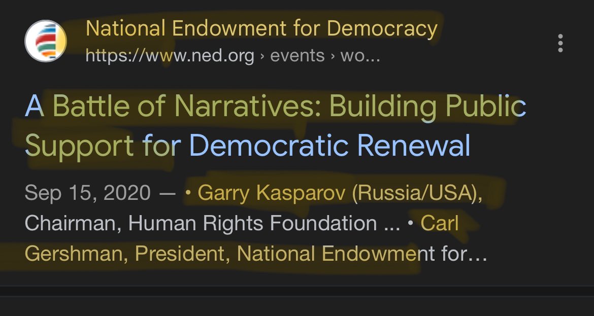 Garry Kasparov CIA NED Hky4B