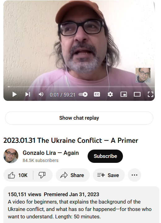 Gonzalo Lira Ukraine war intro 2023-01-31 2023-10-03