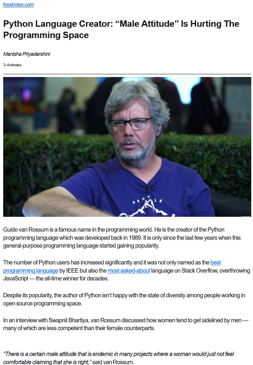 Guido van Rossum sjw Manisha Priyadarshini 2025-09-24
