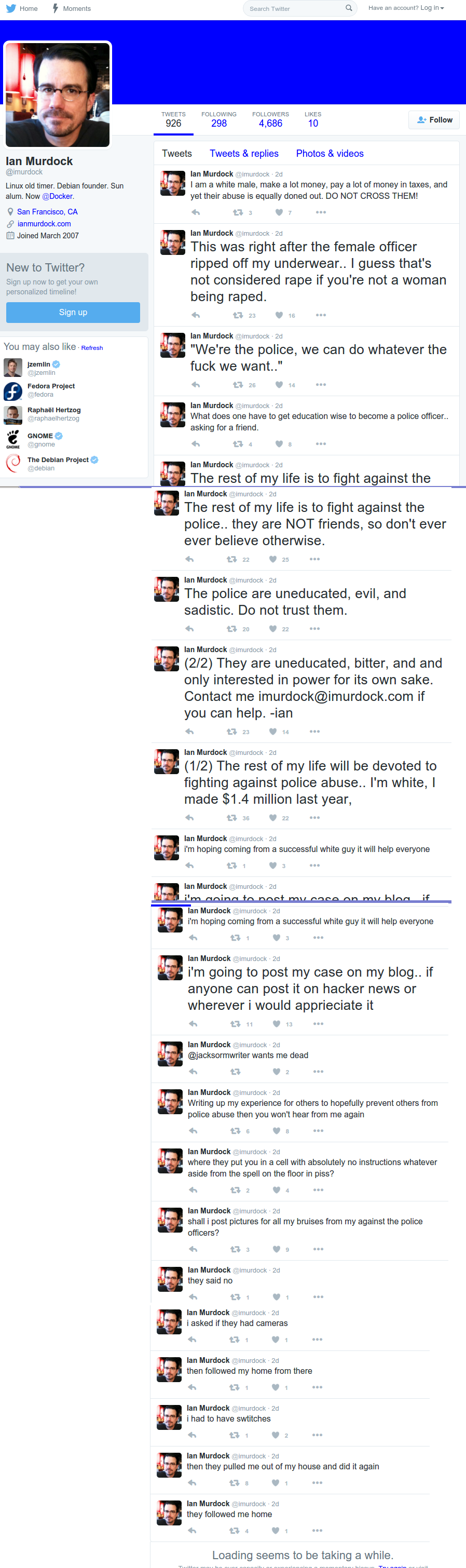 Ian Murdock suicide twitter 2015-12-28