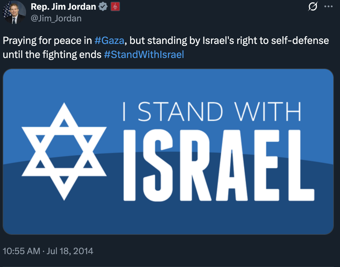 Jim Jordan Israel 2014 2025-06-10