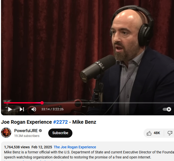 Joe Rogan 2272 Mike Benz 2025-02-12 j6FRt
