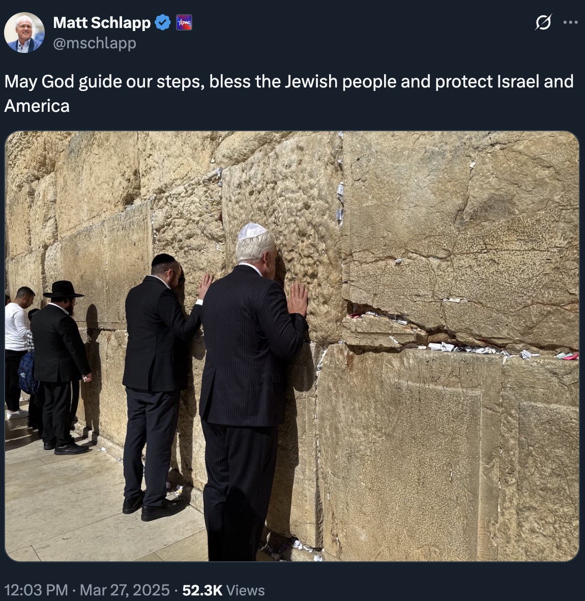 Matt Schlapp Israel wall 2025-06-25