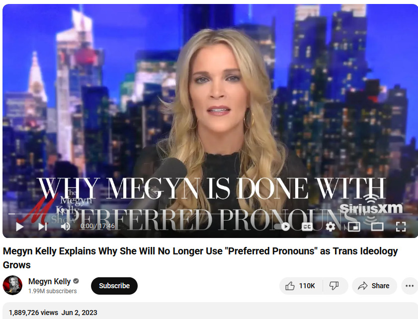 Megyn Kelly no pronouns 2023 NsmM