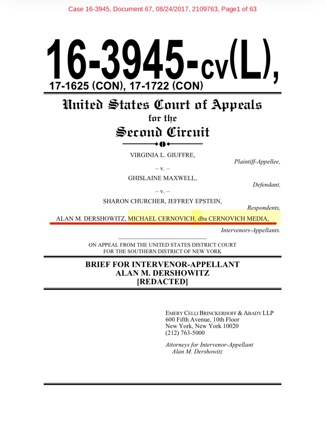 Mike Cernovich Alan M Dershowitz Virginia Giuffre