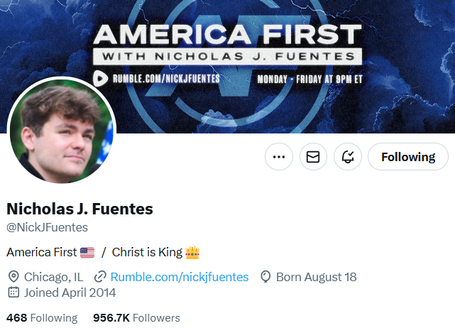 Nick J Fuentes 2025-10-01 389f0