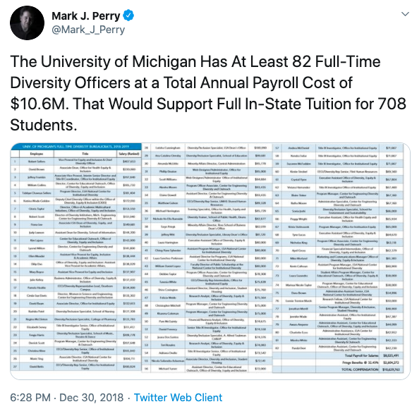 University Michigan Diversity Bureaucrats 3Cfks