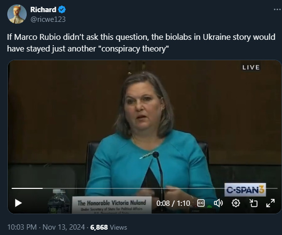 Victoria Nuland Rubio Ukraine biolab 2022-03 TTM9m