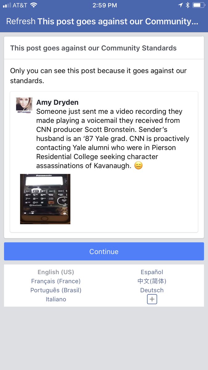 amy dryden facebook ban 2018-09-25