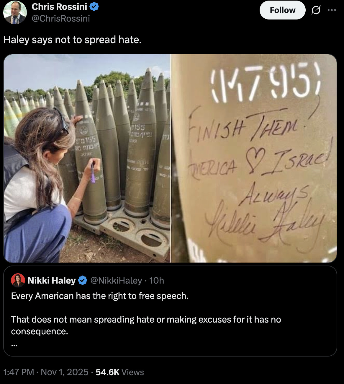 Nikki Haley sign bomb 2025-11-01 GYHZP