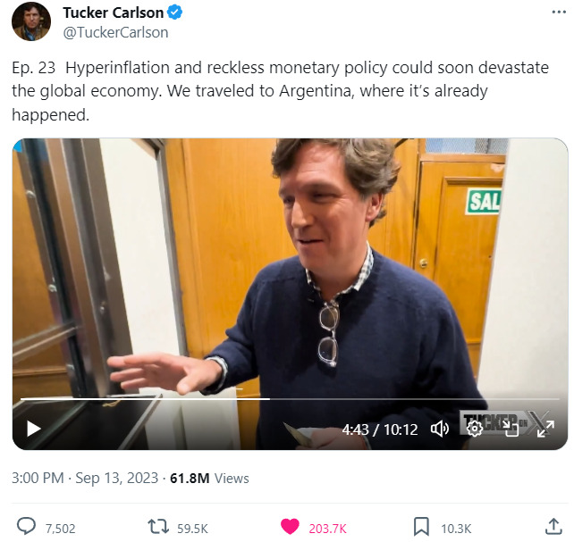 Tucker inflation Argentina 2023-10-05 8mbs