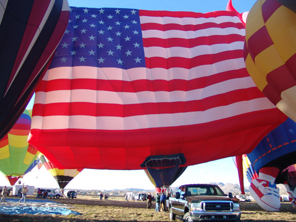 USA flag balloon
