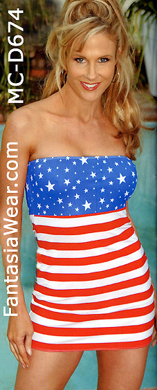 American flag mini dress