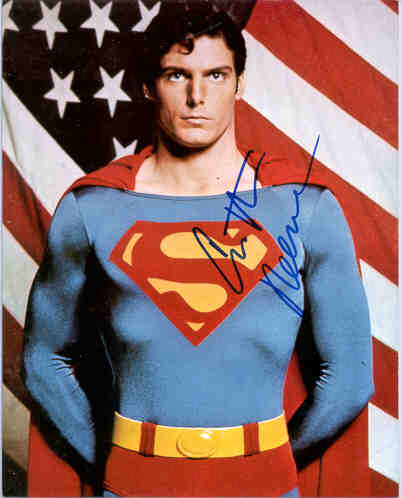 superman with US flag backdrop