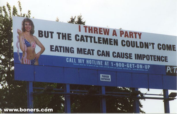 peta meat impotence billboard 38