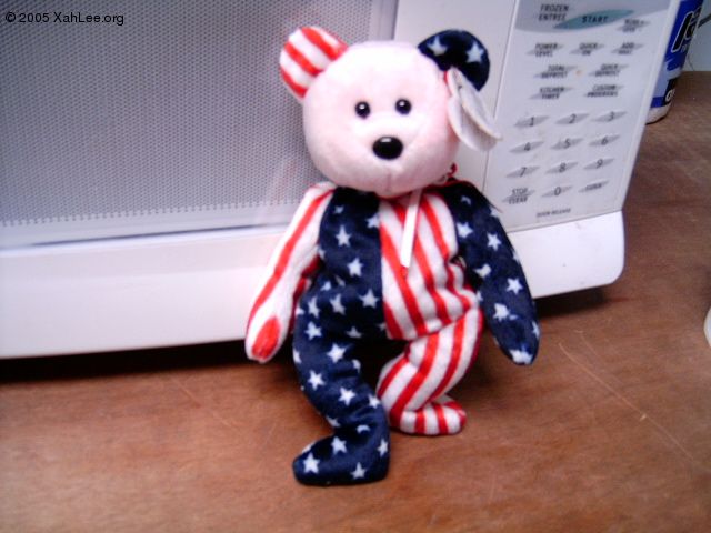 toy bear in usa flag dress 29867