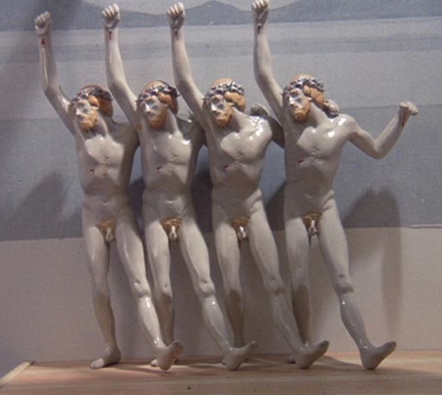 dancing Christs sculpture