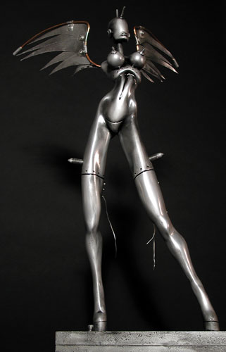 robot chick sculpture