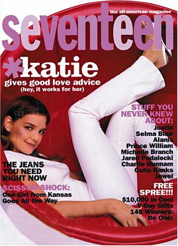 Katie Holmes, on Seventeen cover