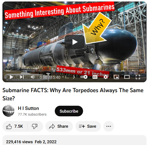 Submarine FACTS  H I Sutton 2023-09-28