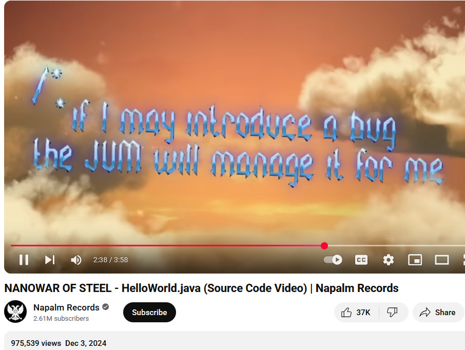 HelloWorld java bug 2024 2123a