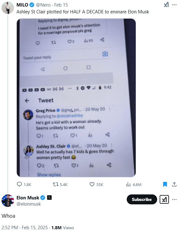 Ashley St Clair Elon Musk 2025-02-16 wRQVQ