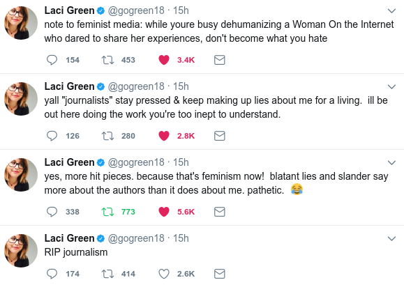 Laci Green decries feminism journalism 2017 06 28