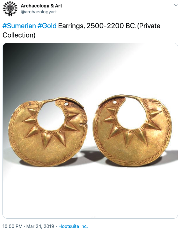 Sumerian Gold Earrings 2020-07-31