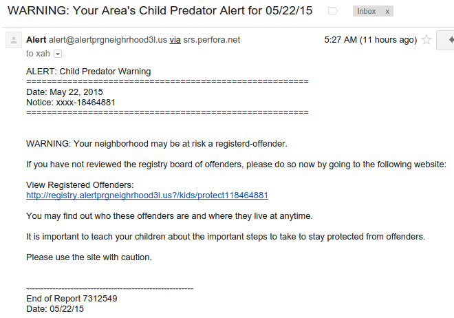child predator warning scam 2015-05-22