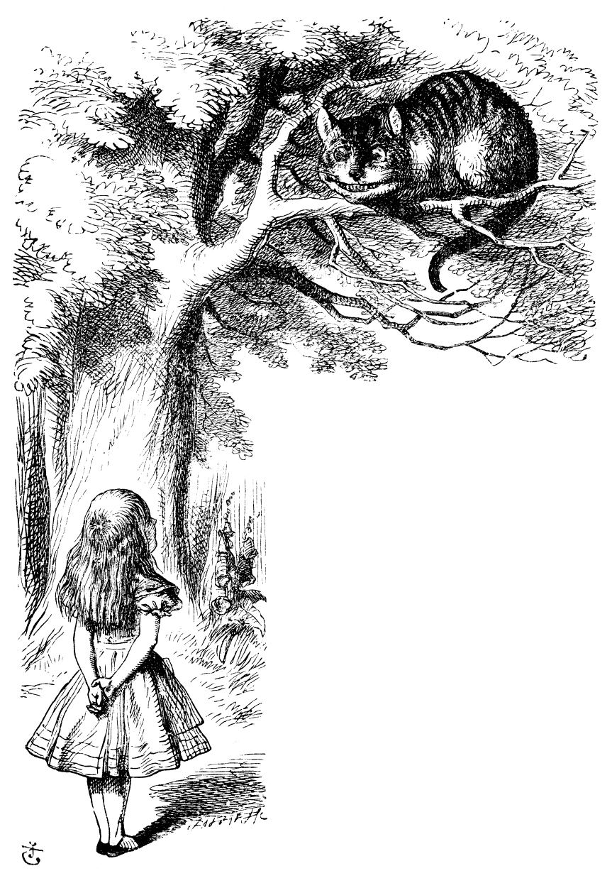 Alice speaks to Cheshire Cat