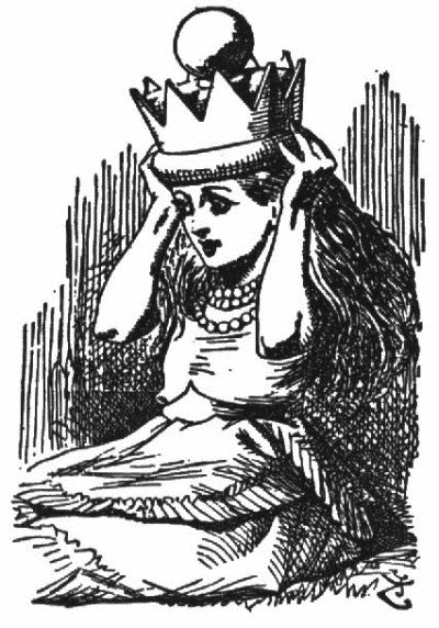 Alice donning on a queen crown