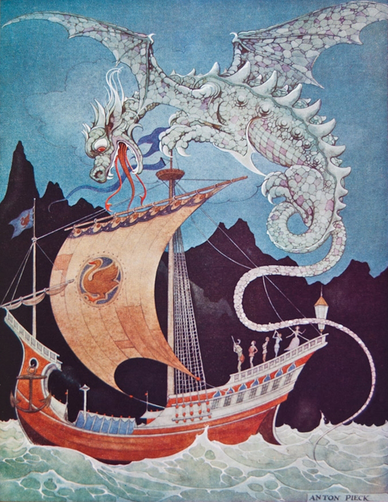 arabian nights dragon boat Anton Pieck 50107.jpg
