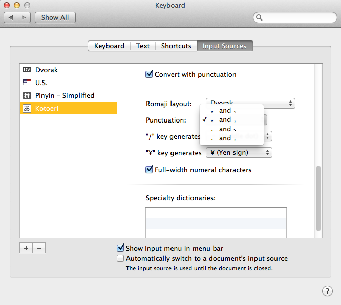 Mac OS X Japanese input fullwidth halfwidth preference