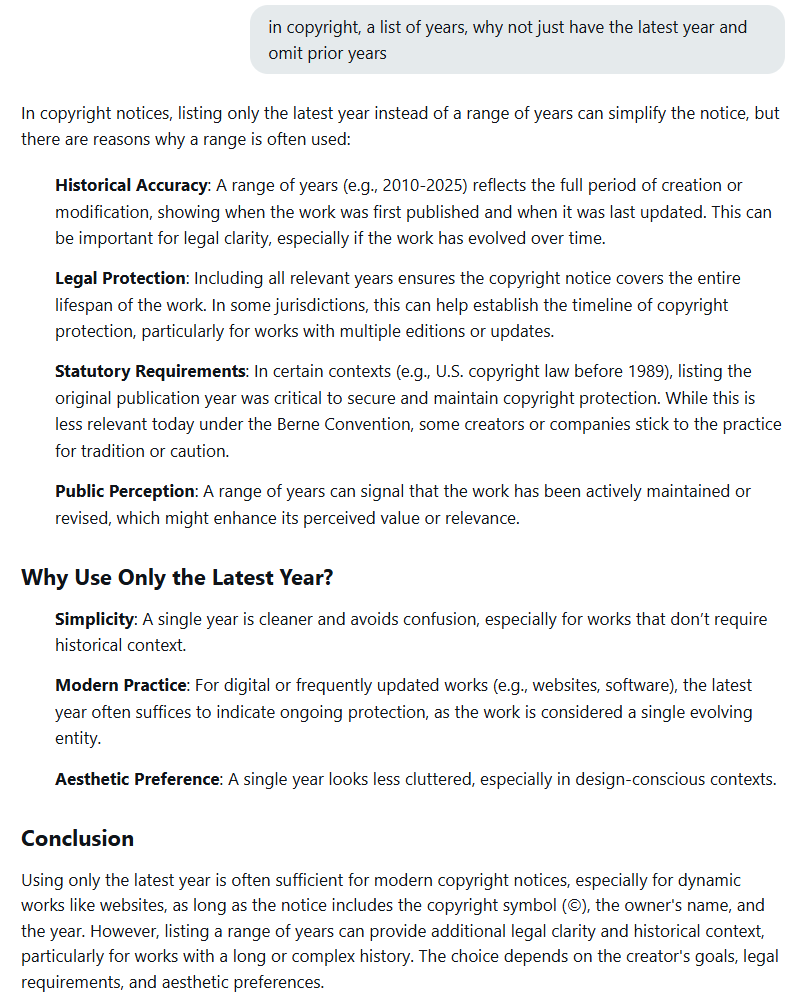 copyright list of years 2025-04-15 2ee79