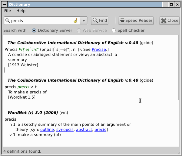 linux dictionary app screenshot 2012-10-11