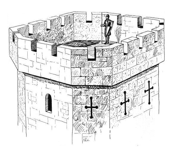 Battlement drawing by PSF