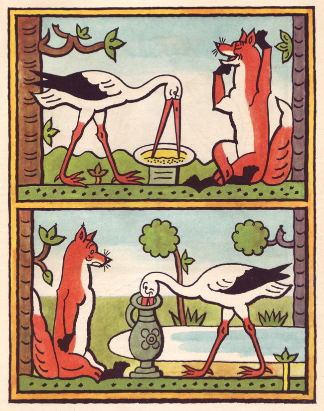 fox and the stork 07-Josef-Lada--Detem