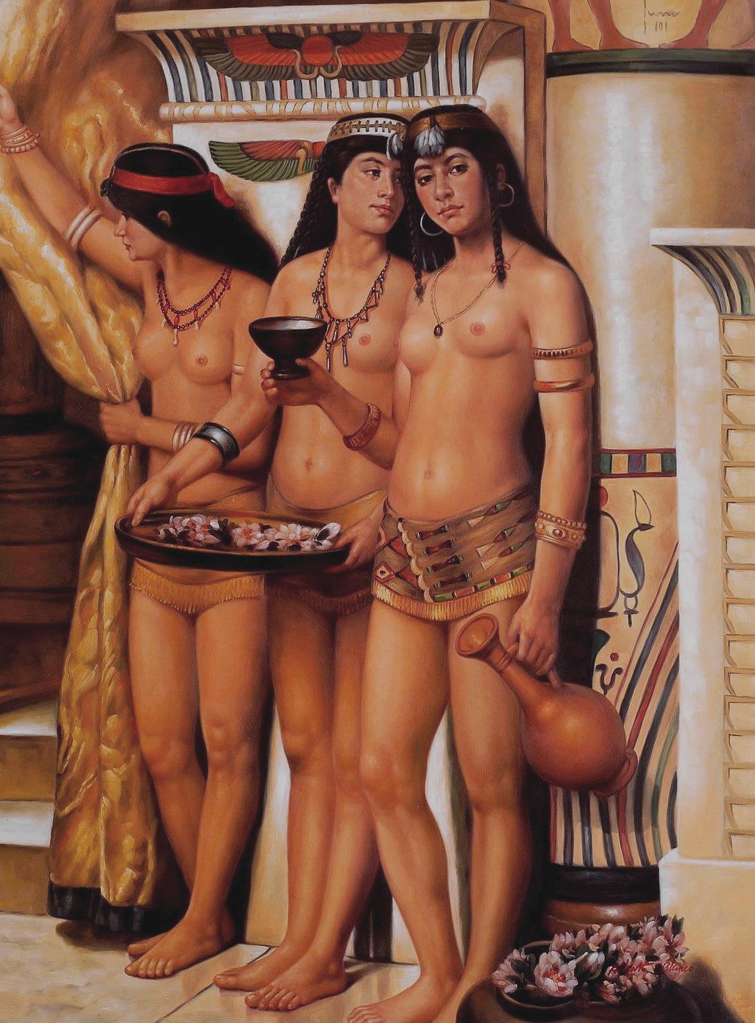 John Collier - Pharaohs Handmaidens b2864