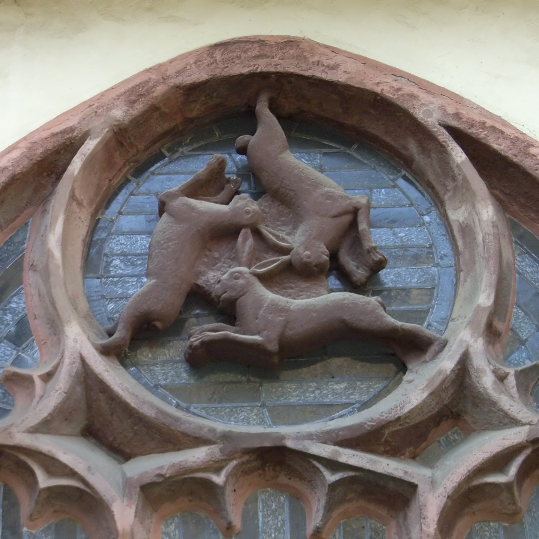 Paderborner cathedral three hares motif