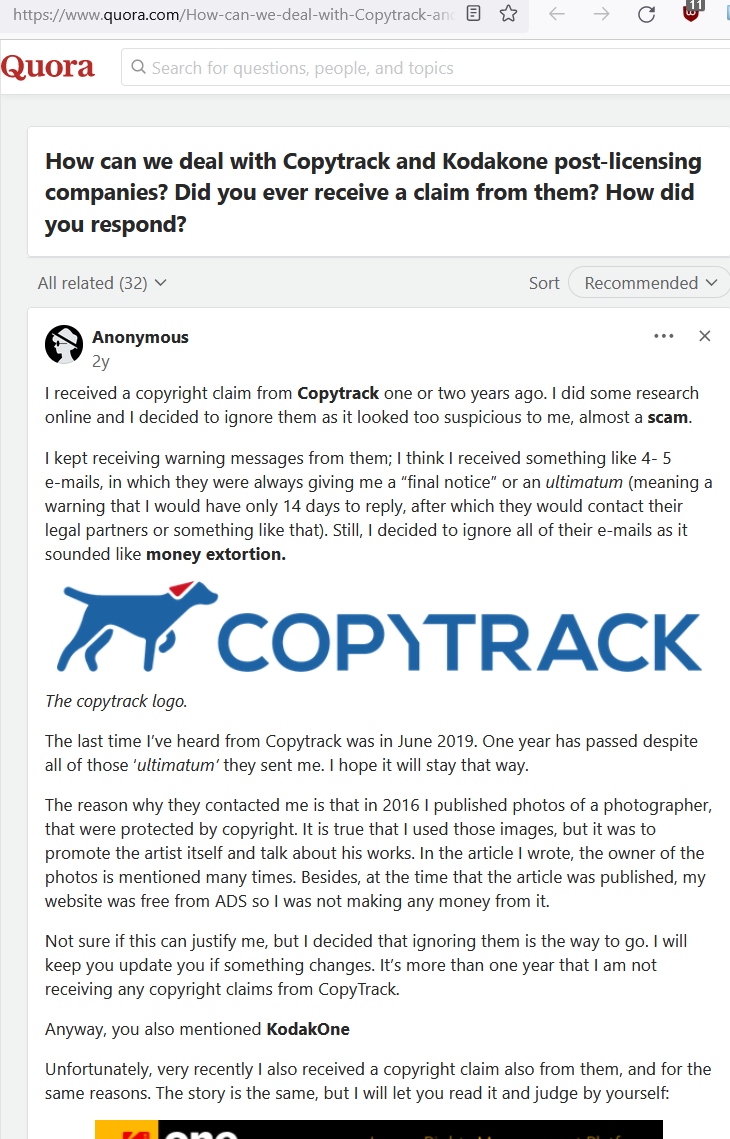 Copytrack scam quora 2023-01-20 sJfYb